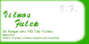 vilmos fulep business card